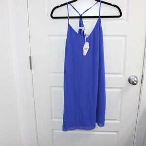 NWT Naked Zebra Royal Blue Tank Mini Dress Flowy Size Small